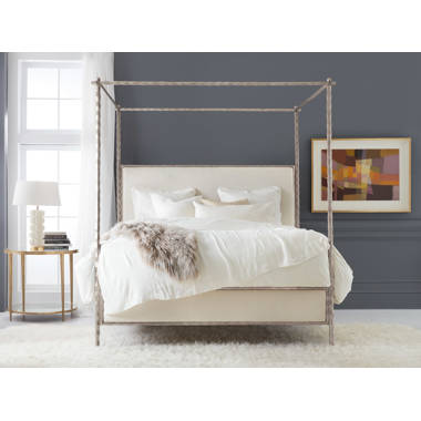 Odette upholstered deals canopy bed